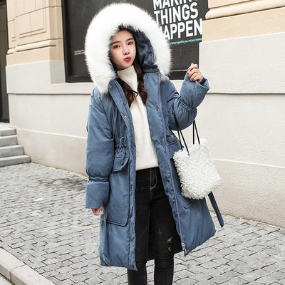 Χειμερινό γυναικείο μοντέρνο μπουφάν με γούνα και με κουκούλα σε διάφορα χρώματα