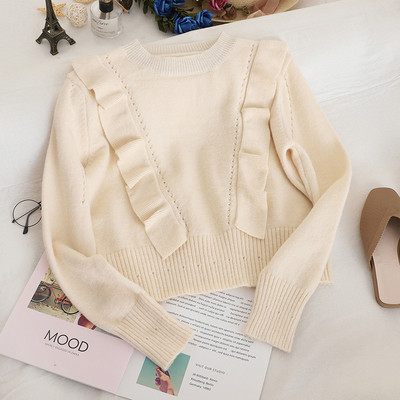 Γυναικείο casual πουλόβερ με οβάλ λαιμόκοψη σε τέσσερα χρώματα