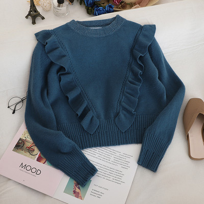 Γυναικείο casual πουλόβερ με οβάλ λαιμόκοψη σε τέσσερα χρώματα