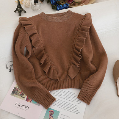 Γυναικείο casual πουλόβερ με οβάλ λαιμόκοψη σε τέσσερα χρώματα