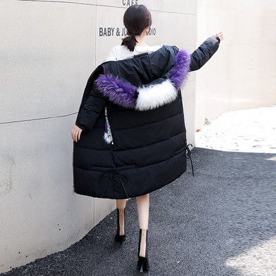 Χειμερινό γυναικείο μπουφάν με πολύχρωμη κουκούλα - διάφορα χρώματα