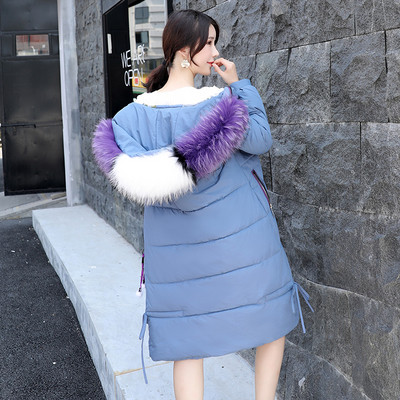 Χειμερινό γυναικείο μπουφάν με πολύχρωμη κουκούλα - διάφορα χρώματα