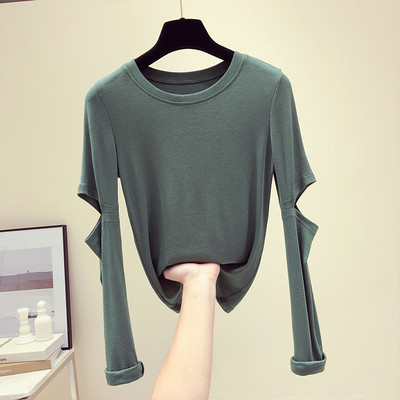 Περιστασιακή γυναικεία μπλούζα με αποκοπές και μεγέθη μέχρι 5XL