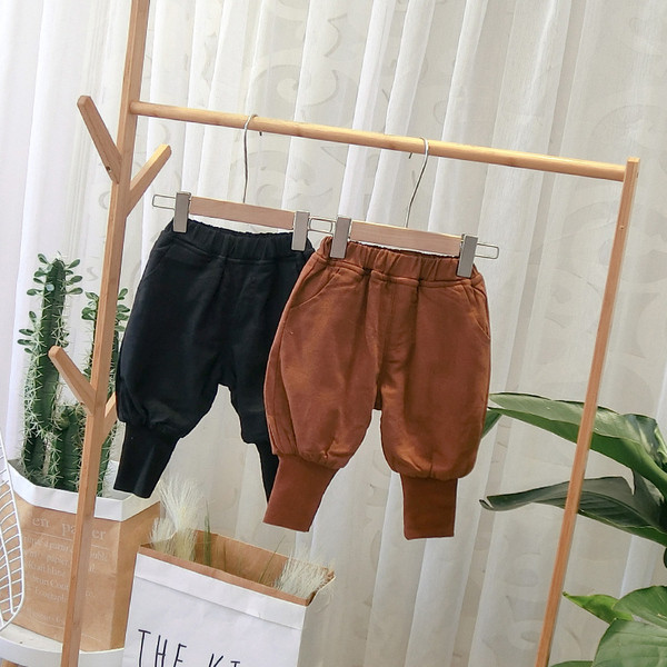 Νέο μοντέλο παιδικά παντελόνια για αγόρια - μαύρο και καφέ χρώμα