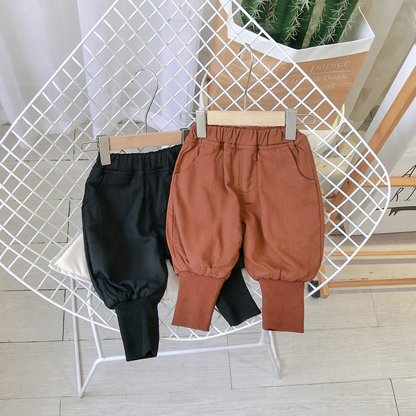 Νέο μοντέλο παιδικά παντελόνια για αγόρια - μαύρο και καφέ χρώμα