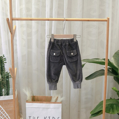 Νέο μοντέλο παιδικό παντελόνι με τσέπες σε μαύρο, γκρι και μπεζ χρώμα