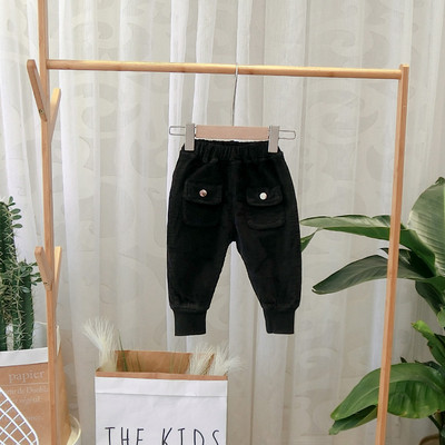 Νέο μοντέλο παιδικό παντελόνι με τσέπες σε μαύρο, γκρι και μπεζ χρώμα