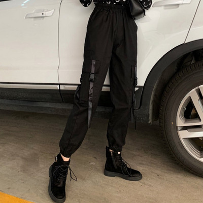 Pantaloni de dama sport si casual cu buzunare in negru si maro