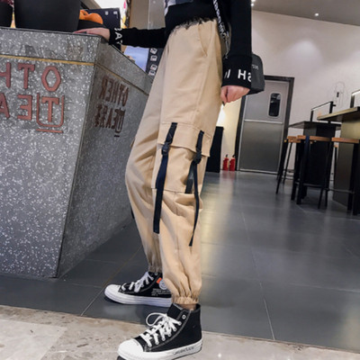 Pantaloni de dama sport si casual cu buzunare in negru si maro