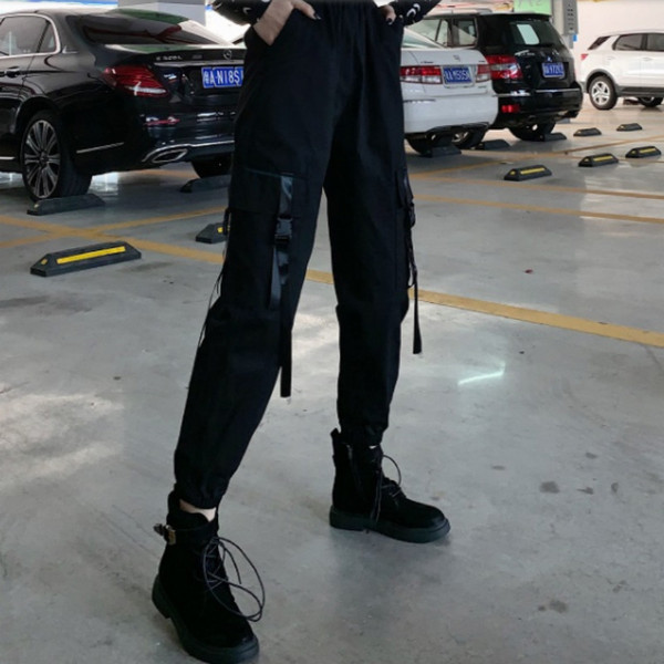 Pantaloni de dama sport si casual cu buzunare in negru si maro