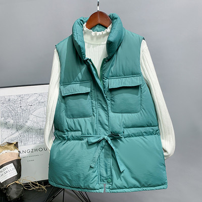 Női alkalmi mellény magas gallérral és zsebekkel több színben