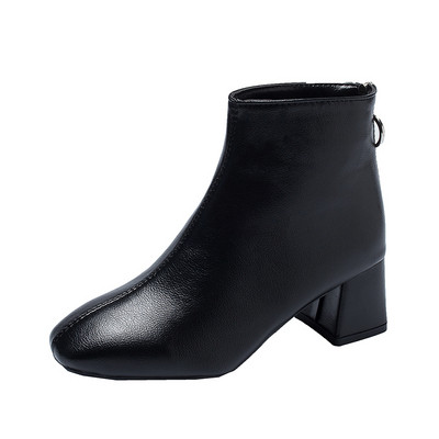 Μοντέρνες γυναικείες μπότες σε οικολογικό σουέτ με φερμουάρ σε διάφορα χρώματα - δύο μοντέλα