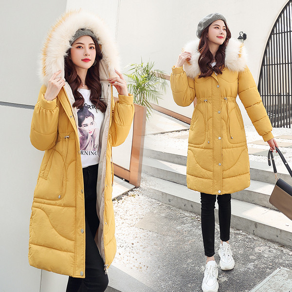 Geaca de iarna moderna de dama model lung si croiat in mai multe culori