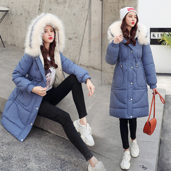 Geaca de iarna moderna de dama model lung si croiat in mai multe culori