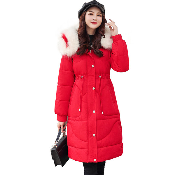 Geaca de iarna moderna de dama model lung si croiat in mai multe culori