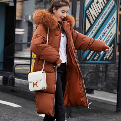 Casual μακρύ χειμωνιάτικο γυναικείο μπουφάν με κουκούλα σε τέσσερα χρώματα