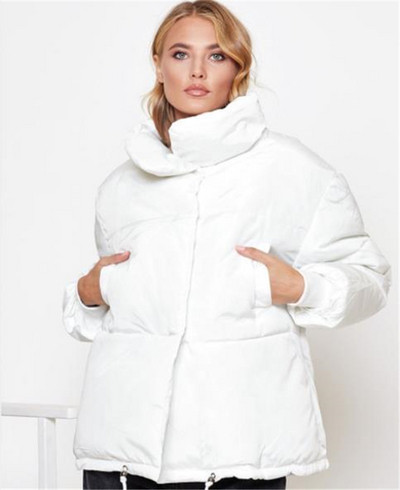 Καθημερινό γυναικείο μπουφάν με υψηλό γιακά και κορδόνια σε διάφορα χρώματα