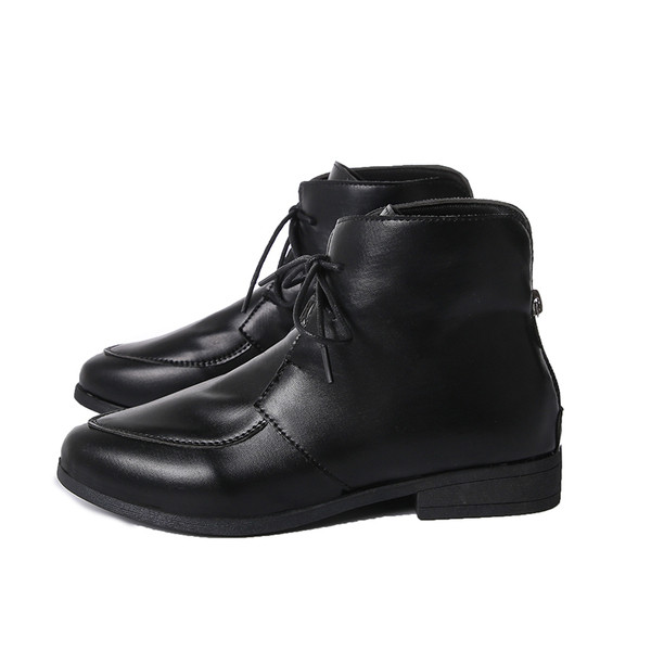 Νέο μοντέλο γυναικείες μπότες από συνθετικό δέρμα με δεσμούς σε πέντε χρώματα