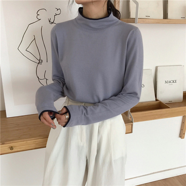 Bluză de damă modernă cu guler polo în trei culori