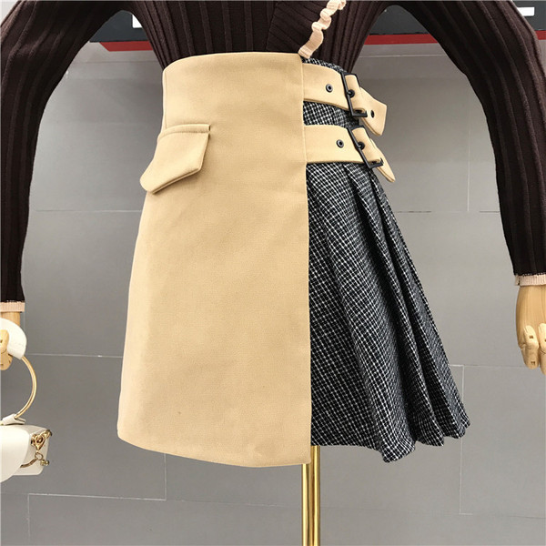 Fusta de dama modern model nou cu talie inalta in trei culori