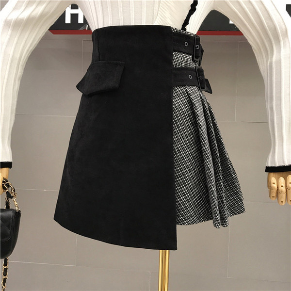 Fusta de dama modern model nou cu talie inalta in trei culori