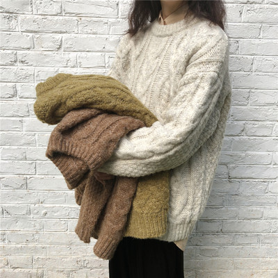 Pulover de dama modern cu decolteu rotund in trei culori