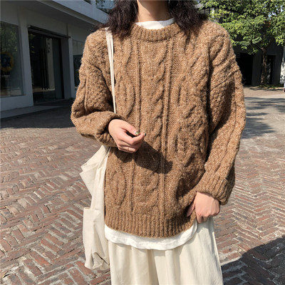 Pulover de dama modern cu decolteu rotund in trei culori