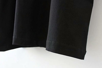 Γυναικείο Casual κοντό φόρεμα με μακρύ μανίκι σε μαύρο O-Neck