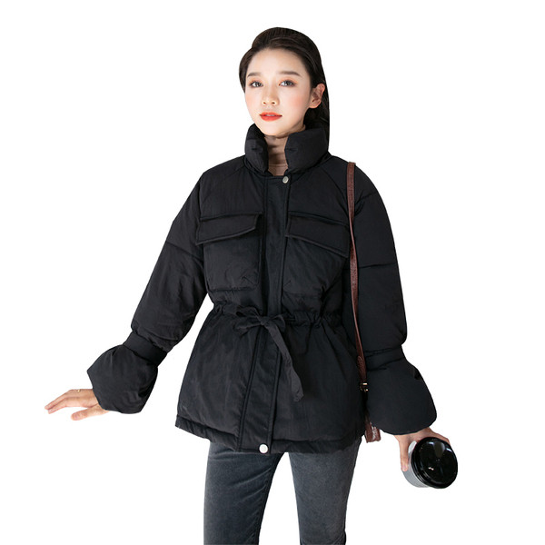 Geaca casual dama cu cravata in talie in mai multe culori