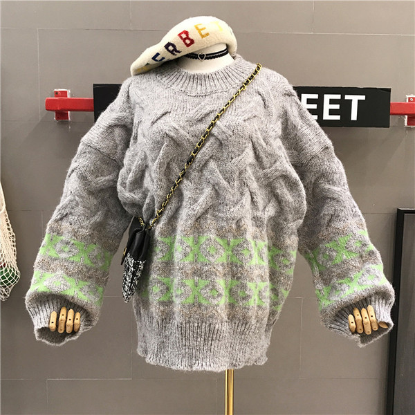 Pulover de iarna de dama model nou cu decolteu oval in doua culori