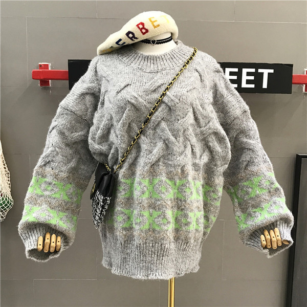 Pulover de iarna de dama model nou cu decolteu oval in doua culori