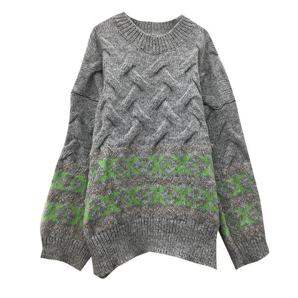 Pulover de iarna de dama model nou cu decolteu oval in doua culori