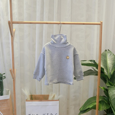 Παιδική ριγέ μπλούζα με κολάρο σε διάφορα χρώματα