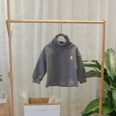 Παιδική ριγέ μπλούζα με κολάρο σε διάφορα χρώματα