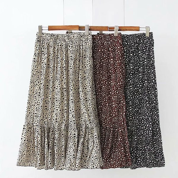 Casual γυναικεία φούστα με ψηλή με μέση, σε τρία χρώματα