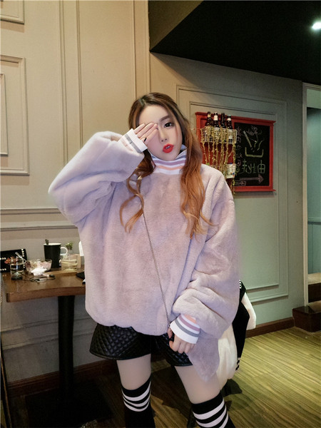 Φαρδύ γυναικεία μπλούζα με ελαστική σε δύο χρώμτα