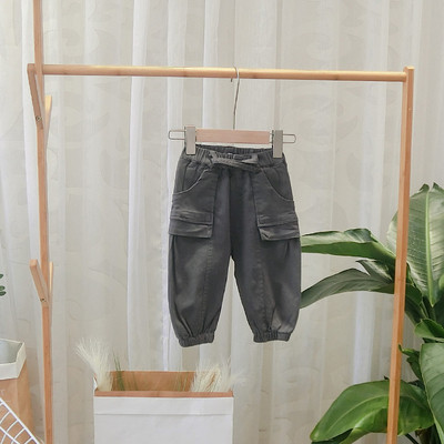 Sport gyereknadrág szürke és barna zsebekkel