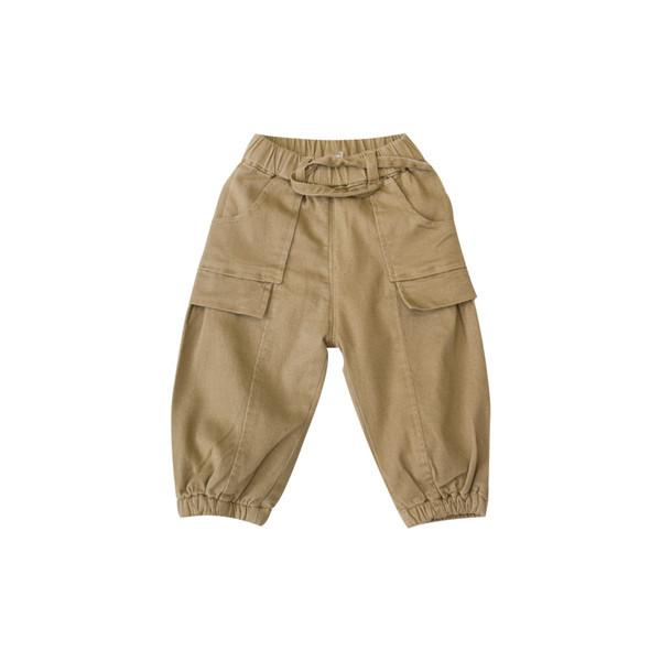 Sport gyereknadrág szürke és barna zsebekkel