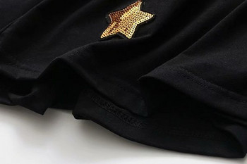 Γυναικείο καθημερινό κοντό φόρεμα σε μαύρο χρώμα