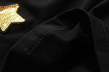 Γυναικείο καθημερινό κοντό φόρεμα σε μαύρο χρώμα