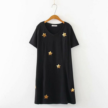 Γυναικείο καθημερινό κοντό φόρεμα σε μαύρο χρώμα