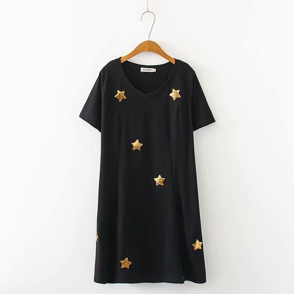 Γυναικείο καθημερινό κοντό φόρεμα σε μαύρο χρώμα