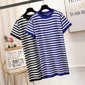 Lezser női rövid ruha O-nyakú és rövid ujjú, két színben