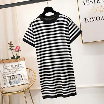 Lezser női rövid ruha O-nyakú és rövid ujjú, két színben