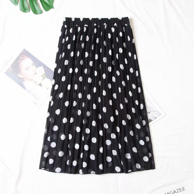 Καθημερινό μακρύ γυναικείο φόρεμα με  ψηλή μέση σε άσπρο και μύρο χρώμα