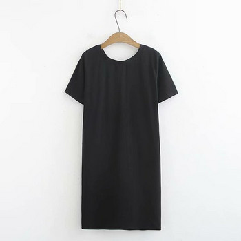 Γυναικεία Slim Casual Σύντομο φόρεμα  με Μακρύ μανίκι σε μαύρο χρώμα