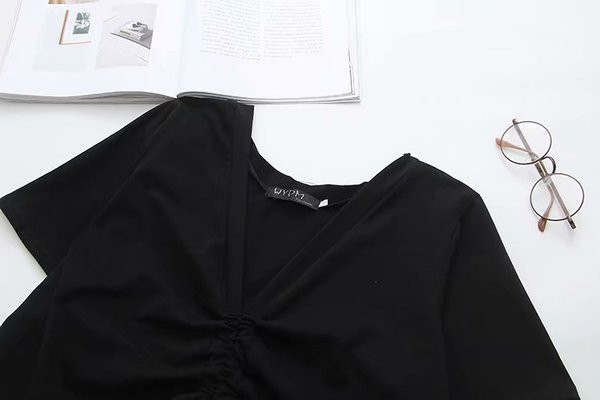 Γυναικεία Slim Casual Σύντομο φόρεμα  με Μακρύ μανίκι σε μαύρο χρώμα