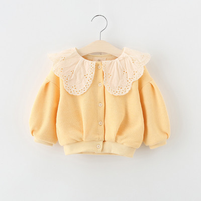 Παιδικί  ζακέτα για κορίτσια σε ροζ, πράσινο και κίτρινο χρώμα