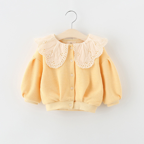 Παιδικί  ζακέτα για κορίτσια σε ροζ, πράσινο και κίτρινο χρώμα