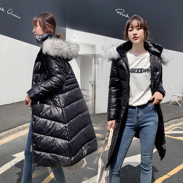 Geaca de iarna de dama model lung cu sobolan in mai multe culori